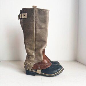 Sorel Leather Two Tone Knee High Winter Boots 36